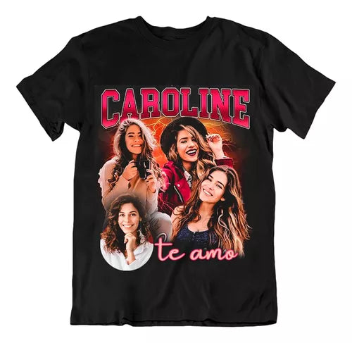 Camiseta vintage personalizada com Foto - Personalize Seu Look - Frete Grátis