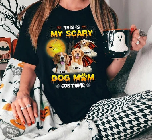 Camiseta de Fantasia de Mãe de Cachorro | Assustador Para o Halloween