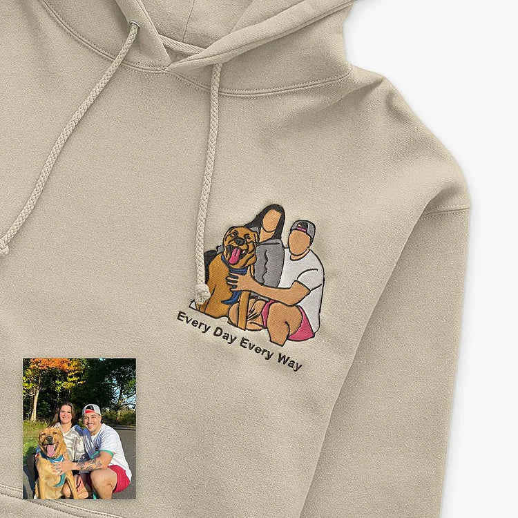 Moletom Personalizado com Bordado de Você e Seu Pet | Amor em Cada Detalhe