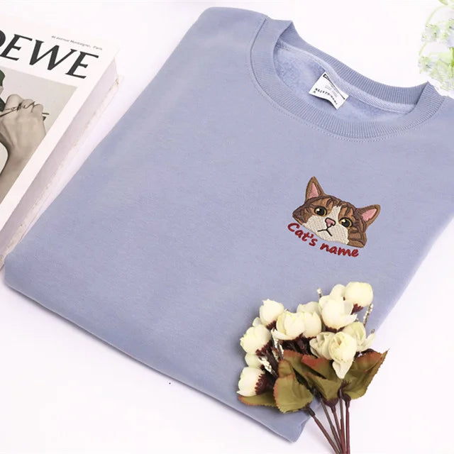 Moletom com Bordado Personalizado do Seu Pet | Seu Gatinho em Estilo