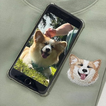 Camiseta e Moletom Bordado Personalizado | O Rosto do Seu Pet no Peito