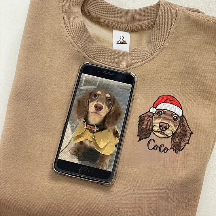 Camiseta e Moletom Bordado Personalizado | O Rosto do Seu Pet no Peito