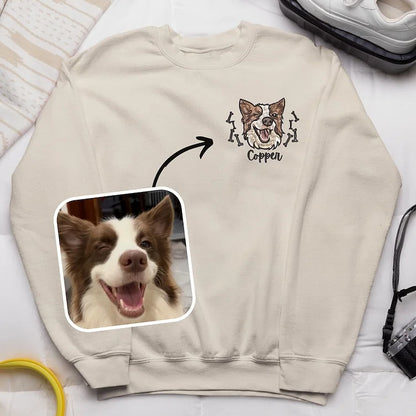 Camiseta e Moletom Bordado Personalizado | O Rosto do Seu Pet no Peito