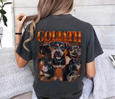 Camiseta Oversized Personalizada com Fotos do Seu Pet | Modelo Goliath com Nome e Fotos