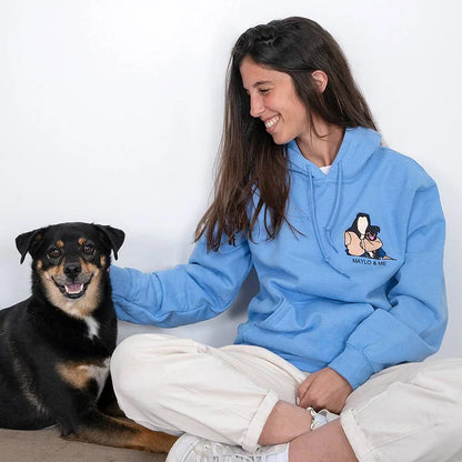 Moletom Personalizado com Bordado de Você e Seu Pet | Amor em Cada Detalhe