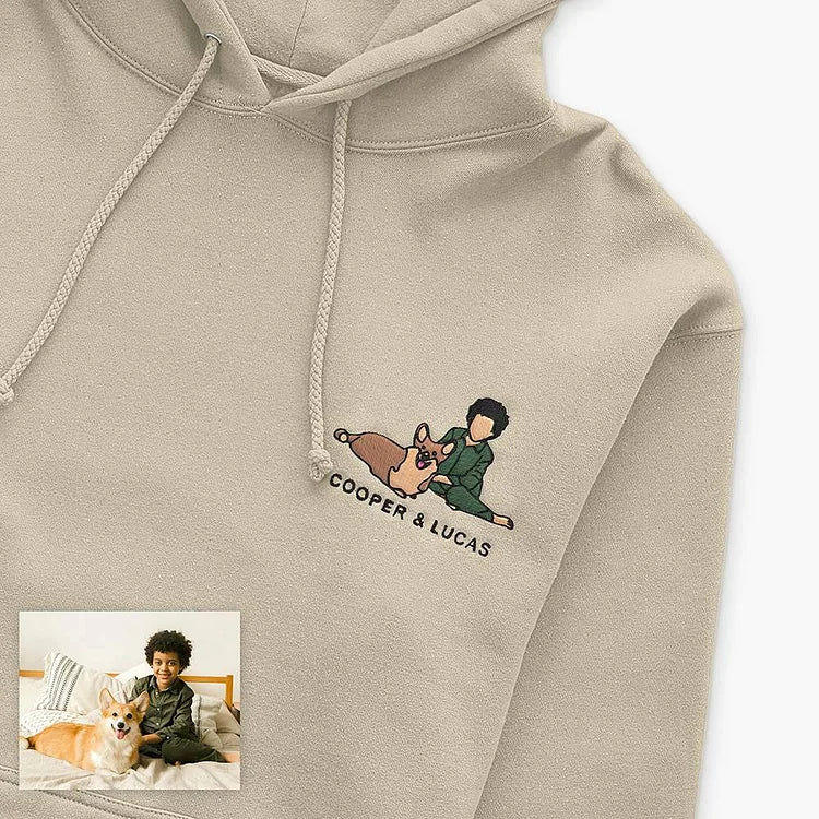 Moletom Personalizado com Bordado de Você e Seu Pet | Amor em Cada Detalhe