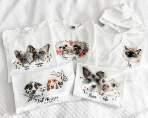 Camiseta e Moletom Com Estampa Personalizada |  Com o Rosto do Seu Animal de Estimação
