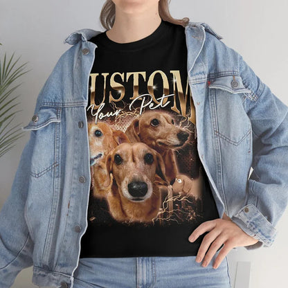 Camiseta personalizada com foto Vintage para amante de animais de estimação