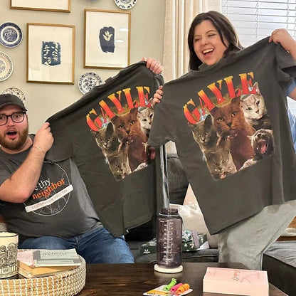 Camiseta personalizada com foto Vintage para amante de animais de estimação