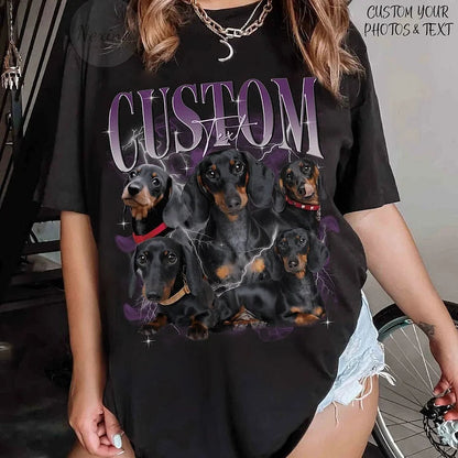 Camiseta personalizada com foto Vintage para amante de animais de estimação