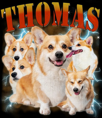 Camiseta personalizada com foto Vintage para amante de animais de estimação