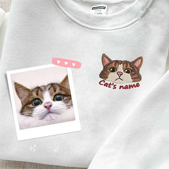 Moletom com Bordado Personalizado do Seu Pet | Seu Gatinho em Estilo