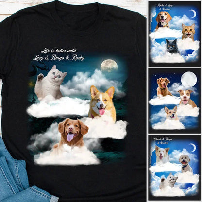 Impressão de Fotos Personalizada  Cão, Gato Animal de Estimação | Camiseta Moletom com Capuz
