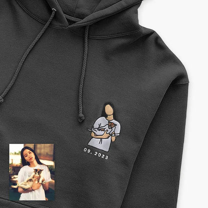 Moletom Personalizado com Bordado de Você e Seu Pet | Amor em Cada Detalhe