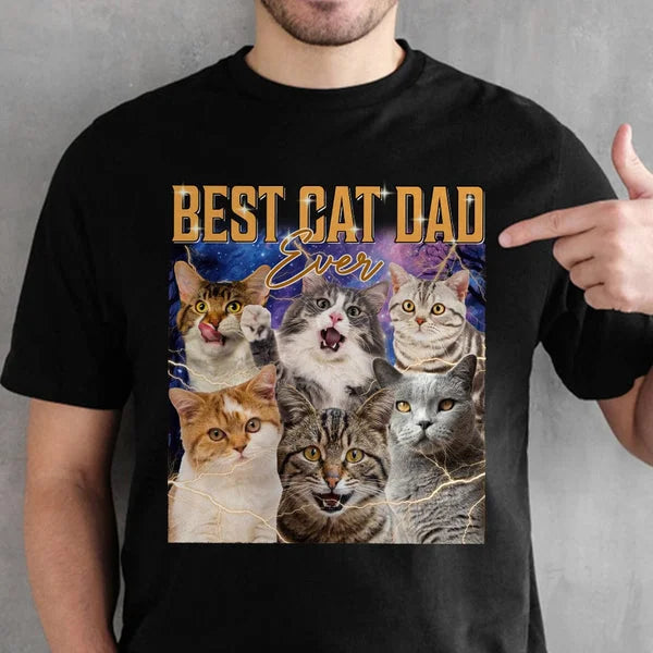 Camiseta com Estampa Personalizada | Foto Estilo Vintage dos seus Animais de Estimação