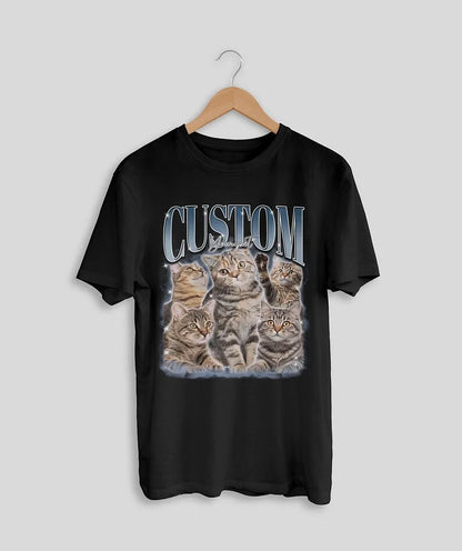 Camiseta personalizada com foto Vintage para amante de animais de estimação